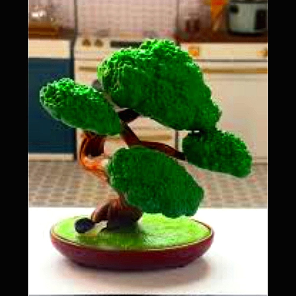 Miniature Green Bonsai Tree Decor